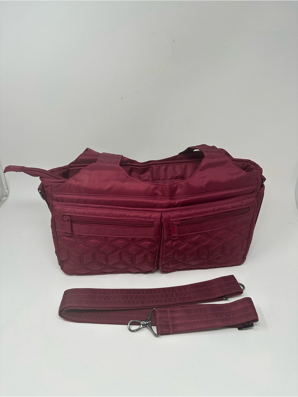 Lug Shallow Handbag Streetcar Burgundy